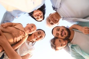 generational family smiling down